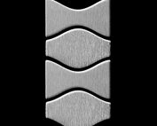 Внешний вид элементов мозаики Kismet & Karma (нержавеющая сталь Отделка поверхности сатинированная / шлифованная)