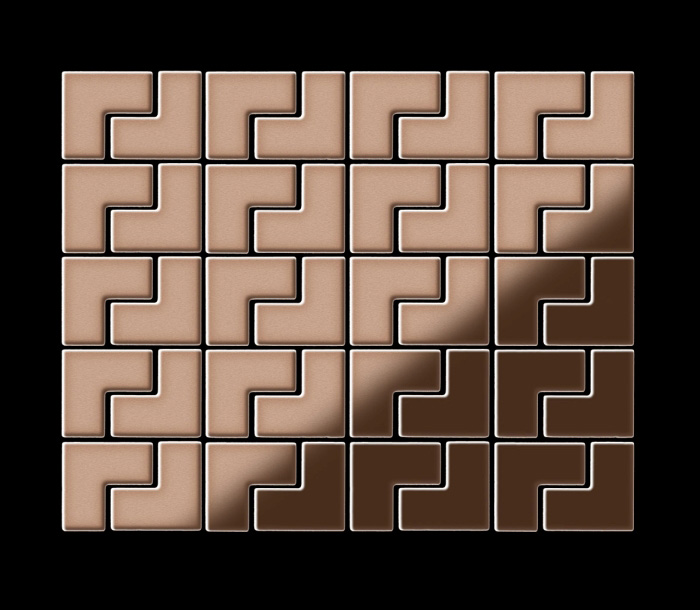 An example of laying a mosaic Kink-cm